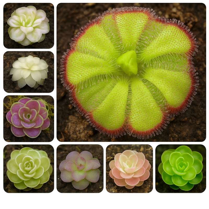 50 Pcs A Bag Insectivorous Plant Succulents Dionaea Muscipula Bonsai Venus Fly Trap Carnivorous Flower