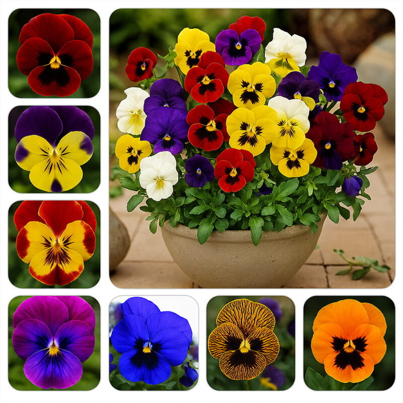 100 Pcs Beautiful Pansy Flower Mix Color Wavy Viola Tricolor Bonsai Potted Diy Home Amp Garden
