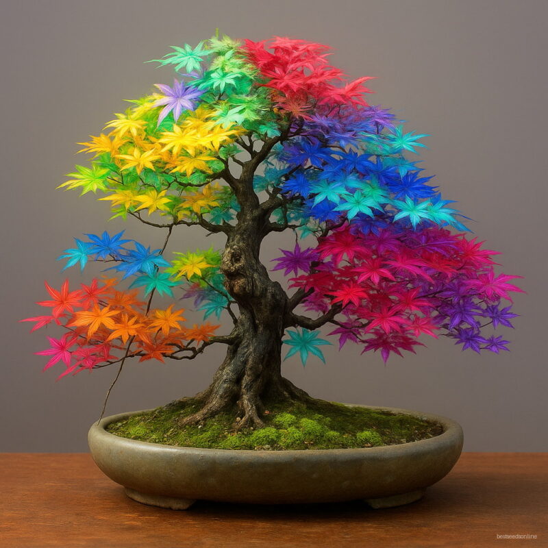 20 Pcs Pack Japanese Red Maple Rare Rainbow Color Beautiful Japan Plants Garden Watch Bonsai Tree