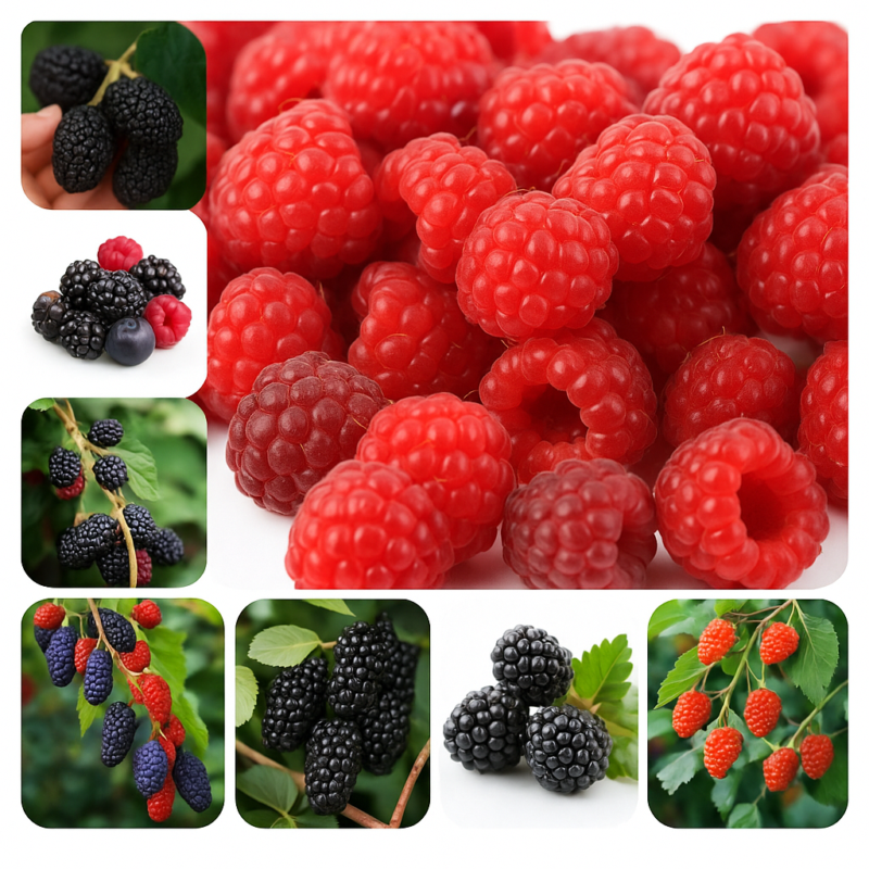 200 Pcs Heirloom Blackberry Bonsai Fruit Sweet Red Berry Giant Blackberries Triple Crown Mulberry Tree Semillas
