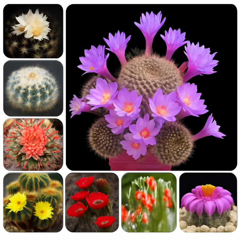 100 Pcs Bonsai Cactus Rebutia Variety Flowering Color Cacti Rare