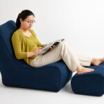 Outdoor Beach Relax Bean Chair Living Room Dark Grey Beanbag Sofa - 3 Outdoor Beach Relax Bean Chair Living Room Dark Grey Beanbag Sofa - 3