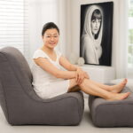 Outdoor Beach Relax Bean Chair Living Room Dark Grey Beanbag Sofa Outdoor Beach Relax Bean Chair Living Room Dark Grey Beanbag Sofa