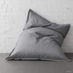 Light Grey Color Waterproof Bean Beanbag Outdoor Garden Cushion Seat Furniture - Solid Black - 3 Light Grey Color Waterproof Bean Beanbag Outdoor Garden Cushion Seat Furniture - Solid Black - 3