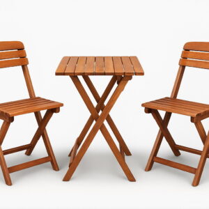 Folding Bistro Set Wooden Table And Chairs Patio Indoor & Outdoor Furniture Chair Balcony