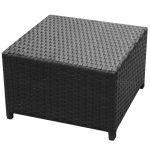 【usa Warehouse】garden Sofa Set 26 Pieces Poly Rattan Black - 6