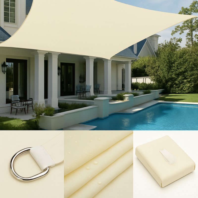 Waterproof Sun Shelter Sunshade Protection Shade Sail Awning Camping Cloth Large Outdoor Canopy Garden Patio