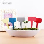 50pcs 6x10cm Plastic Plant T Type Tags Markers Nursery Garden Labels Stick Sign Flowers Vegetables Label Tools - 5