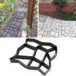 Diy Paving Mould Home Garden Floor Road Concrete Stepping Driveway Stone Path Mold Patio Maker Black Plastic Making - 2