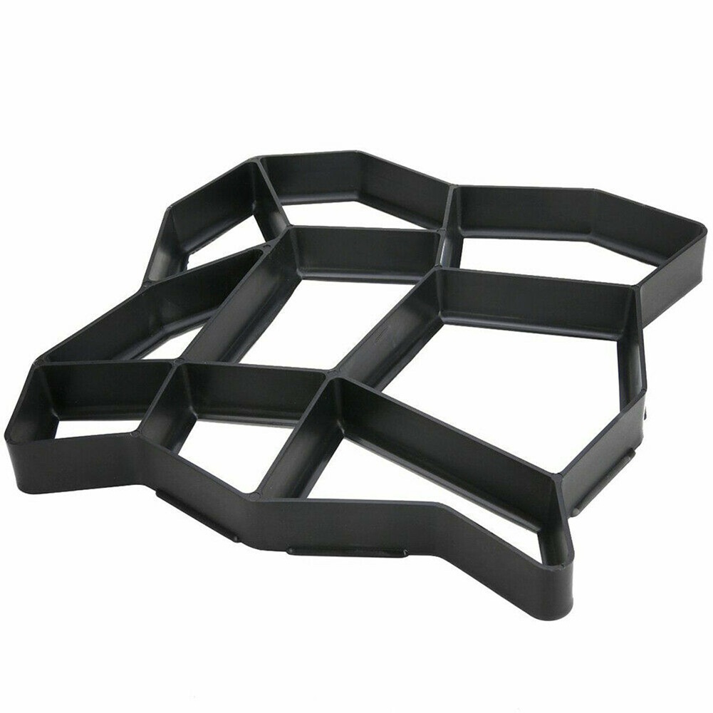Diy Black Plastic Cement Mold For Concrete Patio Driveway Garden Pathway Irregular Stone Design - 6