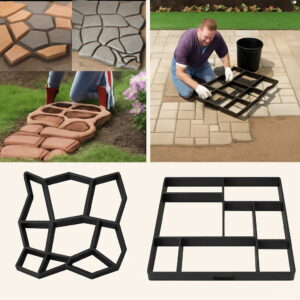 38 Path Maker Mold Reusable Concrete Cement Stone Design Paver Walk Convenience Accessories