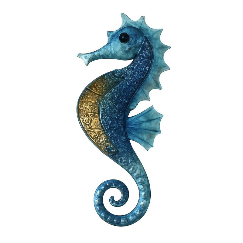 Home Decor Metal Seahorse Of Wall Glass Garden Decoration Animales Jardin Miniature Statues And Sculpture