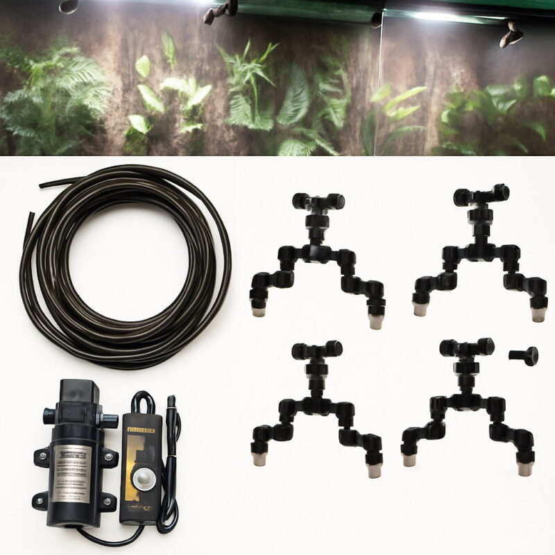 Fogger Mist Sprinkler Tank 360 Adjustable Aquarium Aquatic Pet Cooling System Connect Reptile