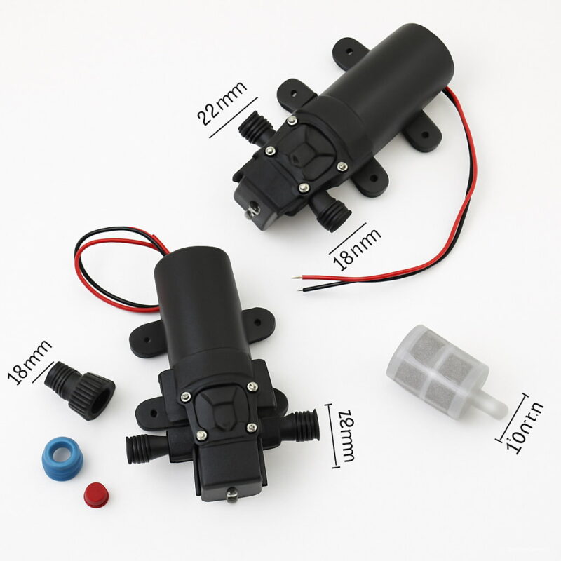 12v 60w Dc Micro Diaphragm Water Pump With 12 Male Thread For Garden