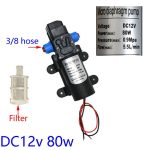 12volt High Pressure Water Pump 60w 80w Micro Car Wash Garden Irrigation Self-priming Booster 12 Adapter - 3