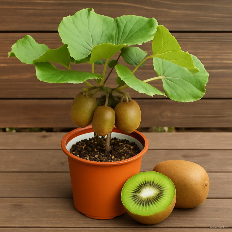 100 Pcs Mini Kiwi Fruit Thumb Tree Bonsai Organic Heirloom Vegetable Potted Plant Home Garden Seeds