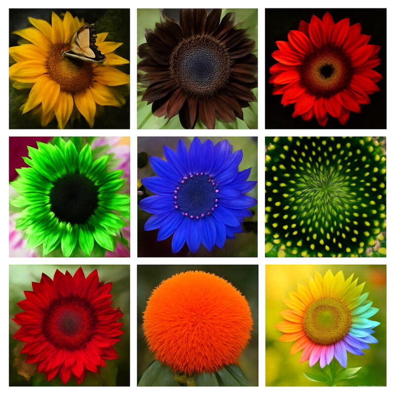 50 Pcs Bonsai Dwarf Sunflower Plants White Mixed Color Indoor Flower Potted Diy Home Garden Planting Seeds