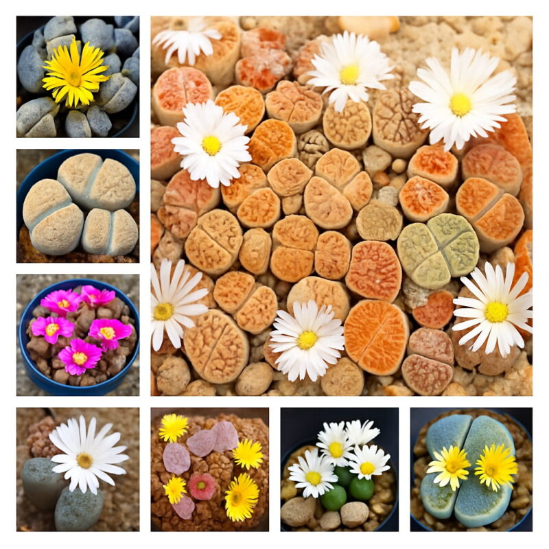 200pcs Lithops Pseudotruncatella Garden Living Stone Flower Flores Succulent Plantas Tetragonia Potted Flowers Bonsai Seeds