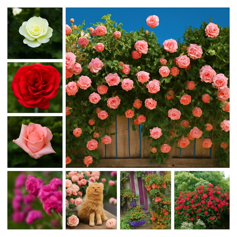150 Pcs Climbing Roses Bonsai Chinese Flower Rose Rosa Perennial Flowers Natural Growth Pot Plant Home Garden Seeds