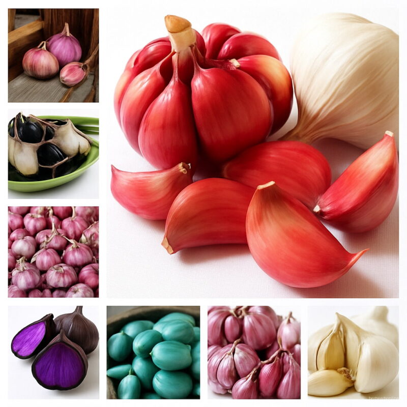 200 Pcs Multi-petals Garlic Bonsai Red And Healthy Plant Onion Garlics Vegetable Kitchen Seasoning Food Seeds