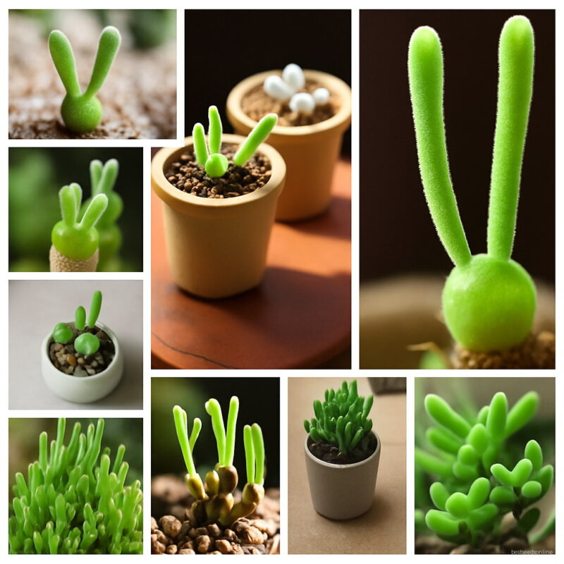 200pcs Rabbit Succulents Bonsai Lithops Pseudotruncatella Office Desk Air Purification Plants Home Garden Seeds