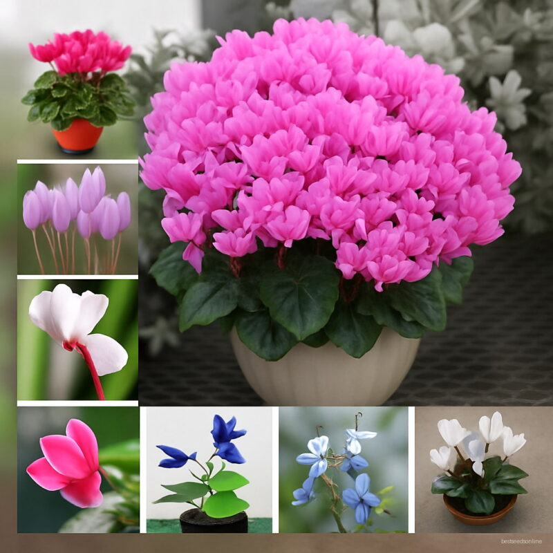 200 Pcs Mixed Cyclamen Bonsai Indoor Potted Flower Plants Perennial Flowering Balcony Garden Natural Seeds