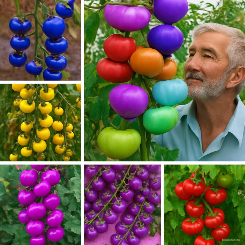 100pcs Rainbow Tomato Plants Ornamental Pot Organic Heirloom Bonsai Vegetables Herb Food Home Garden Seeds