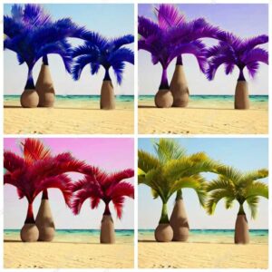 20 Pcs Japan Blue Bottle Palm Plants Multi-color Exotic Tree Balcony Bonsai Diy Home Garden Cycas Seeds