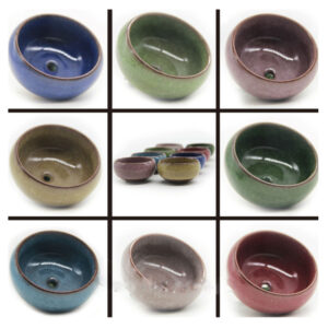 Home Micro Garden Decoration Mini Round Juicy Plants Flowers Vase Flowerpot Container Bonsai Pots Ceramic Accessories Seeds
