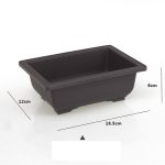 Square Flower Pot Balcony Bonsai Bowl Nursery Basin Pots Planter Imitation Plastic Rectangle Seeds - 4