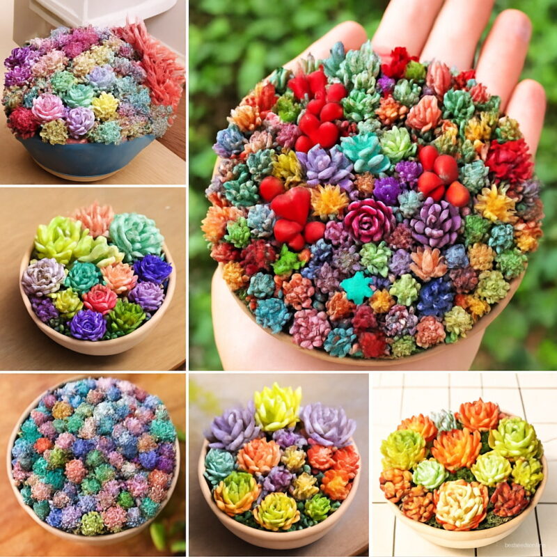 500pcs Succulents Bonsai Plants Mixed Flowers And Family Garden Decoration Potted Planting Plant Seeds