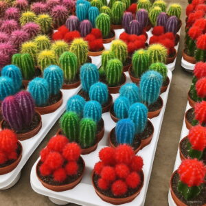 100pcs Mixed Rainbow Cactus Bonsai Plants Colorful Succulents Flower Perennial Planting Potted Home Garden Seeds
