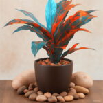 100pcs Blue Variegated Leaf Croton Mixed Colorful Ornamental Bonsai Plants Home Garden Patio Codiaeum Variegatum Seeds - 2
