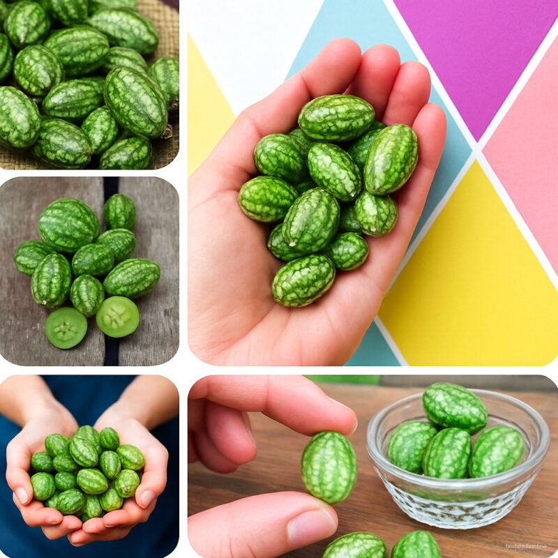 100 Pcs Mini Cucumber Bonsai Like Watermelon Dwarf Fruits Vegetables Planting Potted Home Garden Sweet And Juicy Seeds