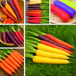 500pcs Rainbow Carrot Bonsai Plant Vegetable Family Garden Potted Planting Healthy Seeds