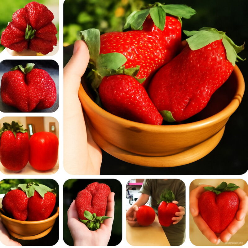 300 Pcs Giant Japan Strawberry Bonsai Dwarf Fruit Plants Red Organic Potted Planting Home Garden Seeds