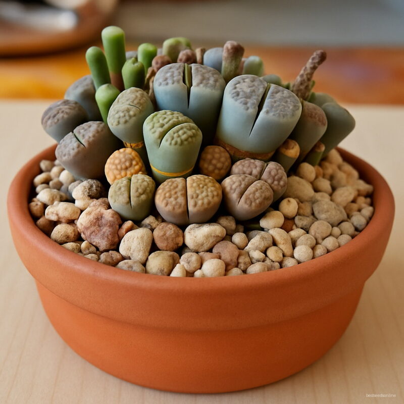200pcs Mixed Succulent Plant Lithops Ass Flower Potted Mini Bonsai Home Garden High Germination Rate Cactus Plants Seeds