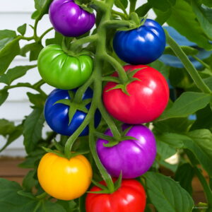 A Package 100 Pcs Rainbow Tomato Flores Balcony Fruit And Vegetable Bonsai Potted Garden Plants & Can Eat Seeds - 2