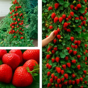 200 Pcs Climbing Red Strawberry Bonsai Salubrious Taste X Non-gmo Mount Fruit Seeds - 2