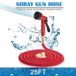 25ft-150ft Garden Hose Expandable Magic Flexible Water Hoses Pipe Watering Spray Gun Car To - 3