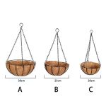 8 Inch Wire Coconut Palm Basket Iron Wall Hanging Flower Balcony Fleshy Plants Flowerpots Home Gardening - 5
