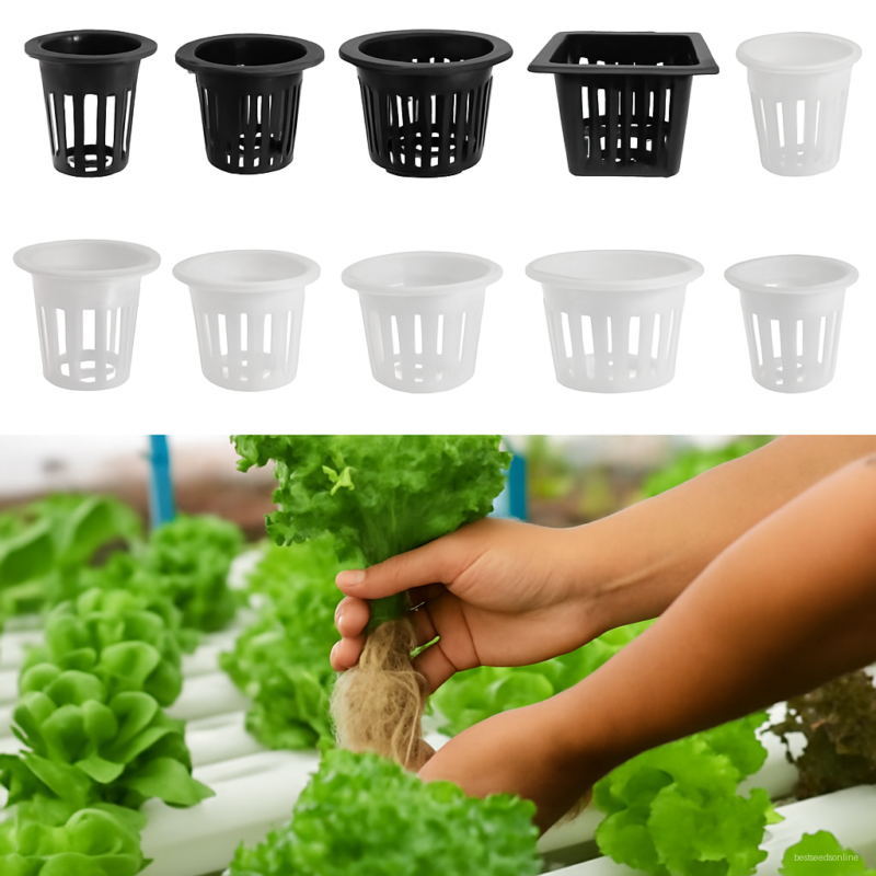 10pcs Heavy Duty Hydroponic Mesh Pot Net Cup Basket Aeroponic Plant Grow Garden Clone