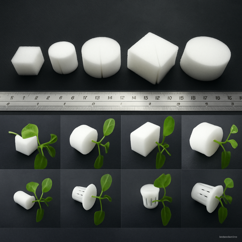 25100pcs White Clone Cloning Collar Foam Insert Hydroponic Plant Vegetable Root Seed Germinate Mesh Pot 5 Sizes