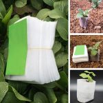 100pcs 810cm Non-woven Fabric Seeding Nursery Bags Pots Seedling Raising Fabrics Garden - 4