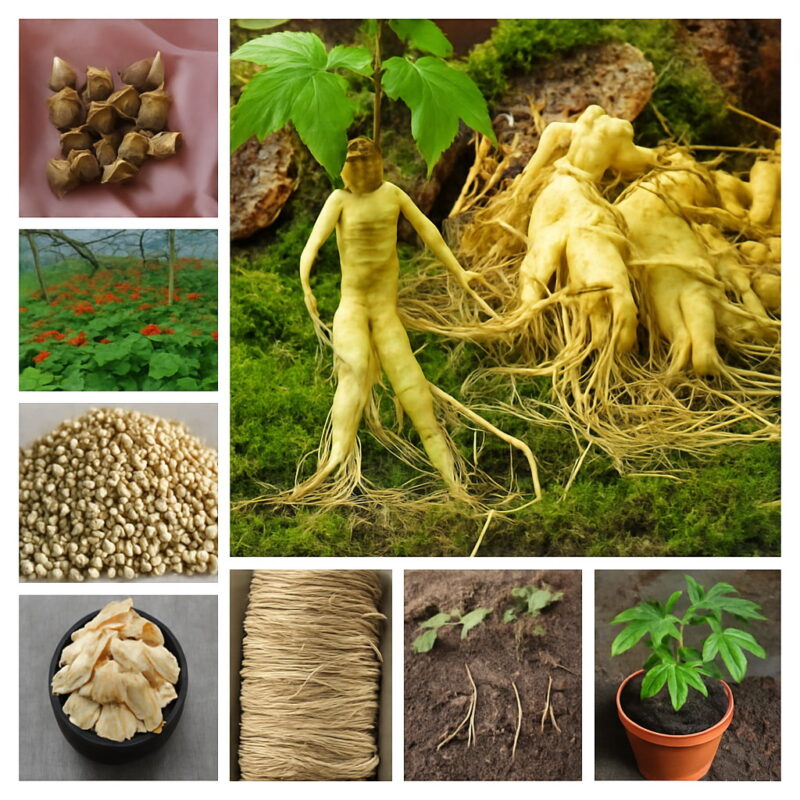 100 Pcslot Sale!chinese Ginseng Panax Flores Potted Bonsai Plant Flower Plantas Home Garden
