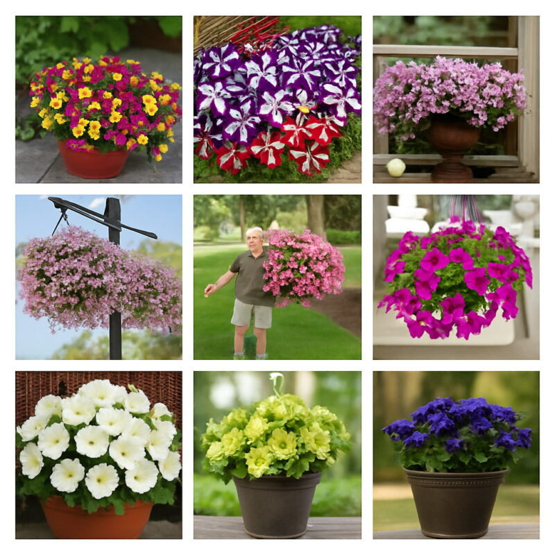 Different Bonsai Petunia Hanging Petals Flower Flores Plant Plantas - 200 Pcs Garden