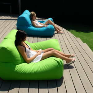 Large Giant Lime Blue Beanbag Chair Comfortable Lounging Furniture